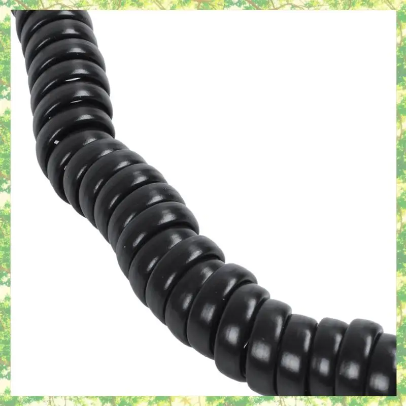 Smart-6 個 9.3 インチ ブラック RJ9 電話電話モデム コイル ライン コード ケーブル