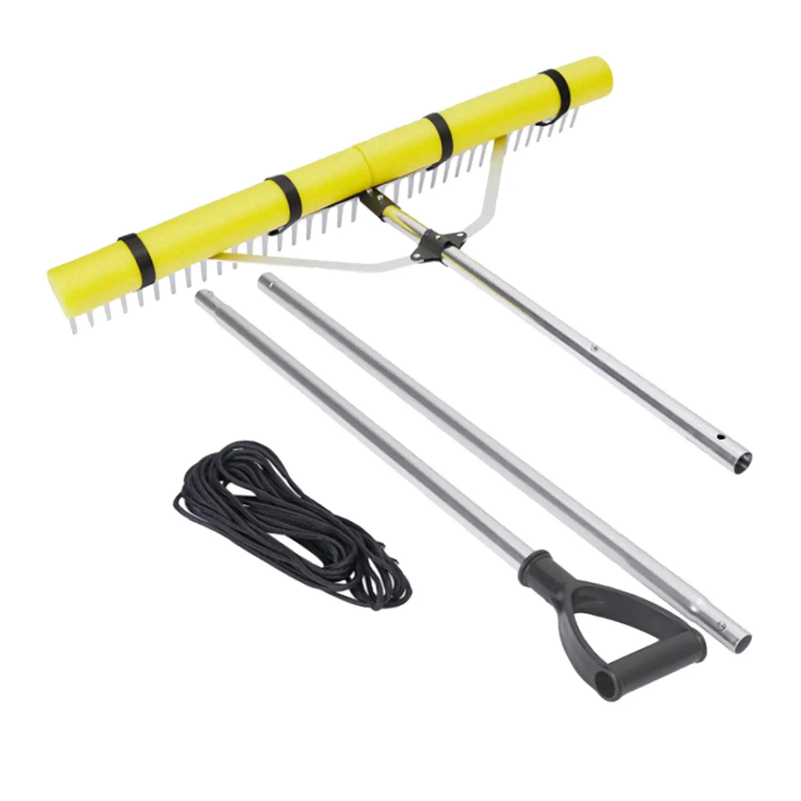 

92cm Head Floating Lake Pond Rake for Leaves Removal Multifunctional Professional Lawn Care Tool Foldable 7.5ft Extended Handle