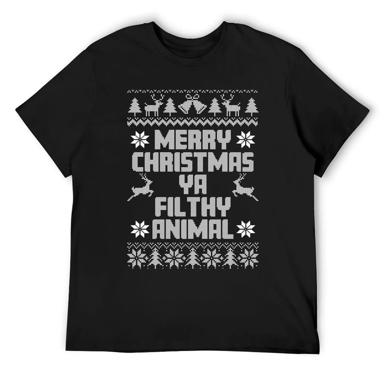 Merry Christmas Ya Filthy Animal, Ugly Holiday Sweaters, Santa Claus Christmas 2021, Tree Reindeer, Funny Snowman, Happy T-Shirt