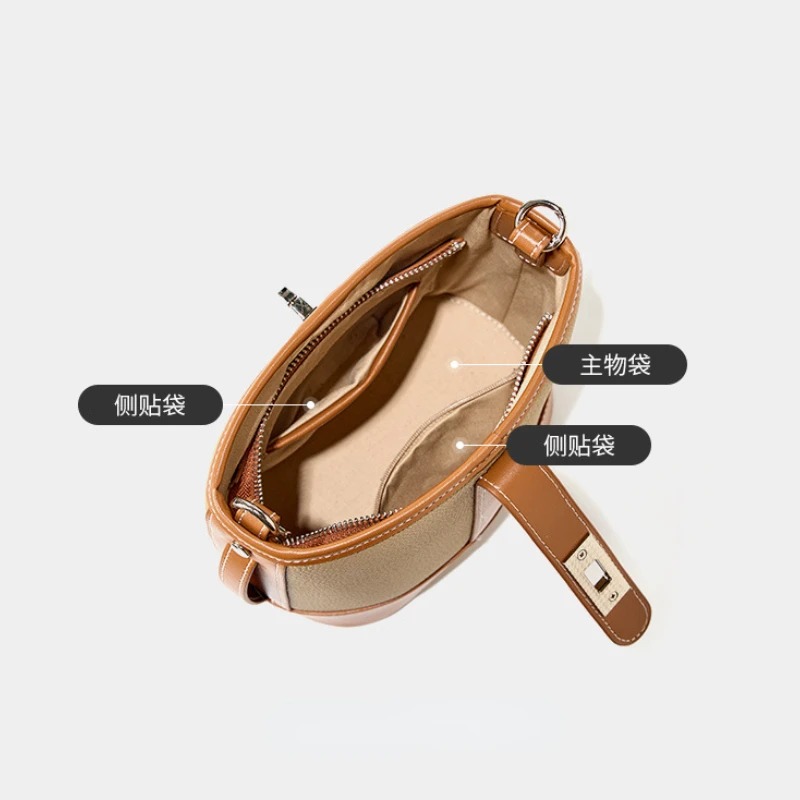 Women New Designer Bucket Shoulder Bags 2024 Luxury Genuine Leather Handbags Summer Small Shoulder Crossbody Bags Purses Bolsos