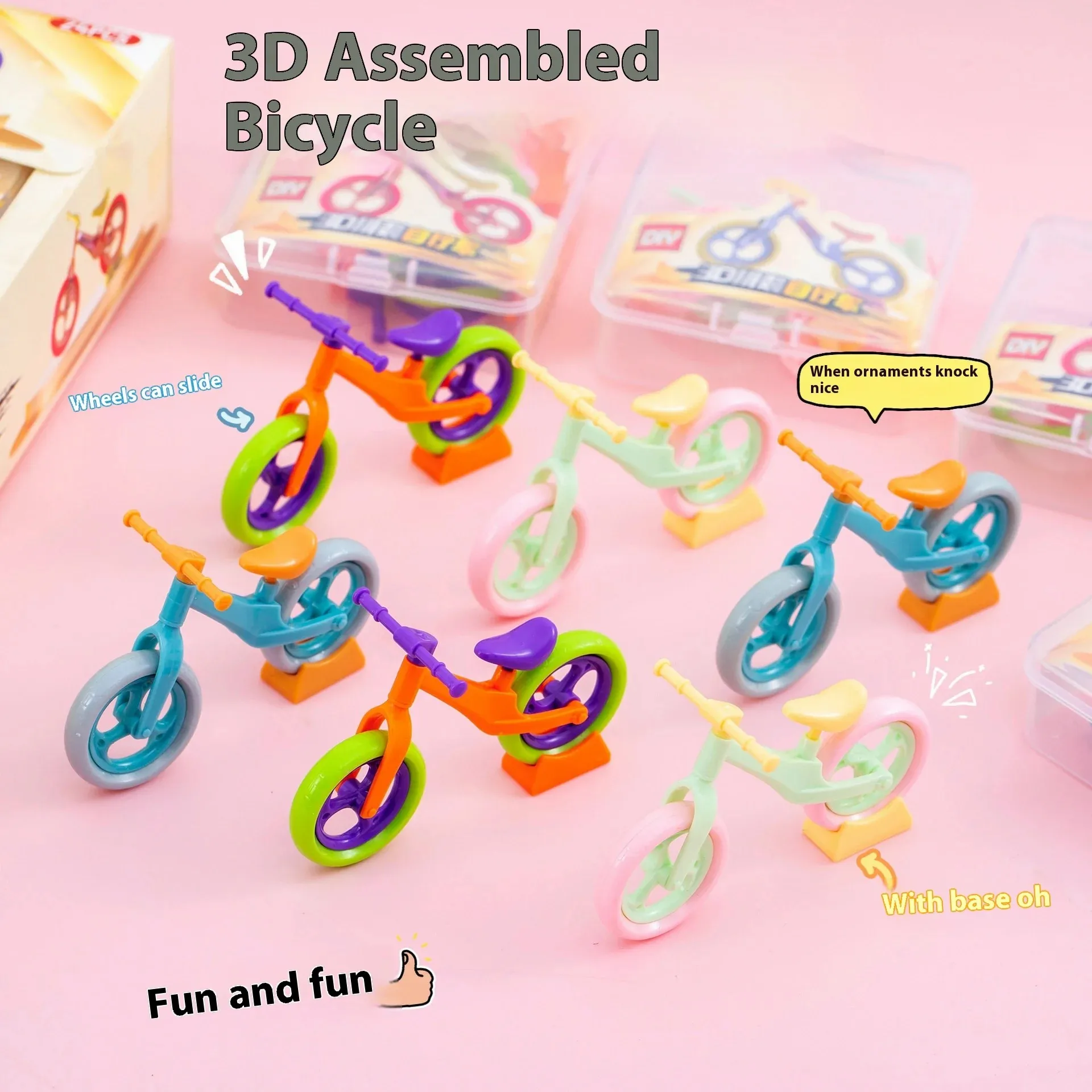 

Creative Children's DIY Handmade Gift Kindergarten Bicycle Decoration Blo Toy for Children's Day Personalized Festival Gift