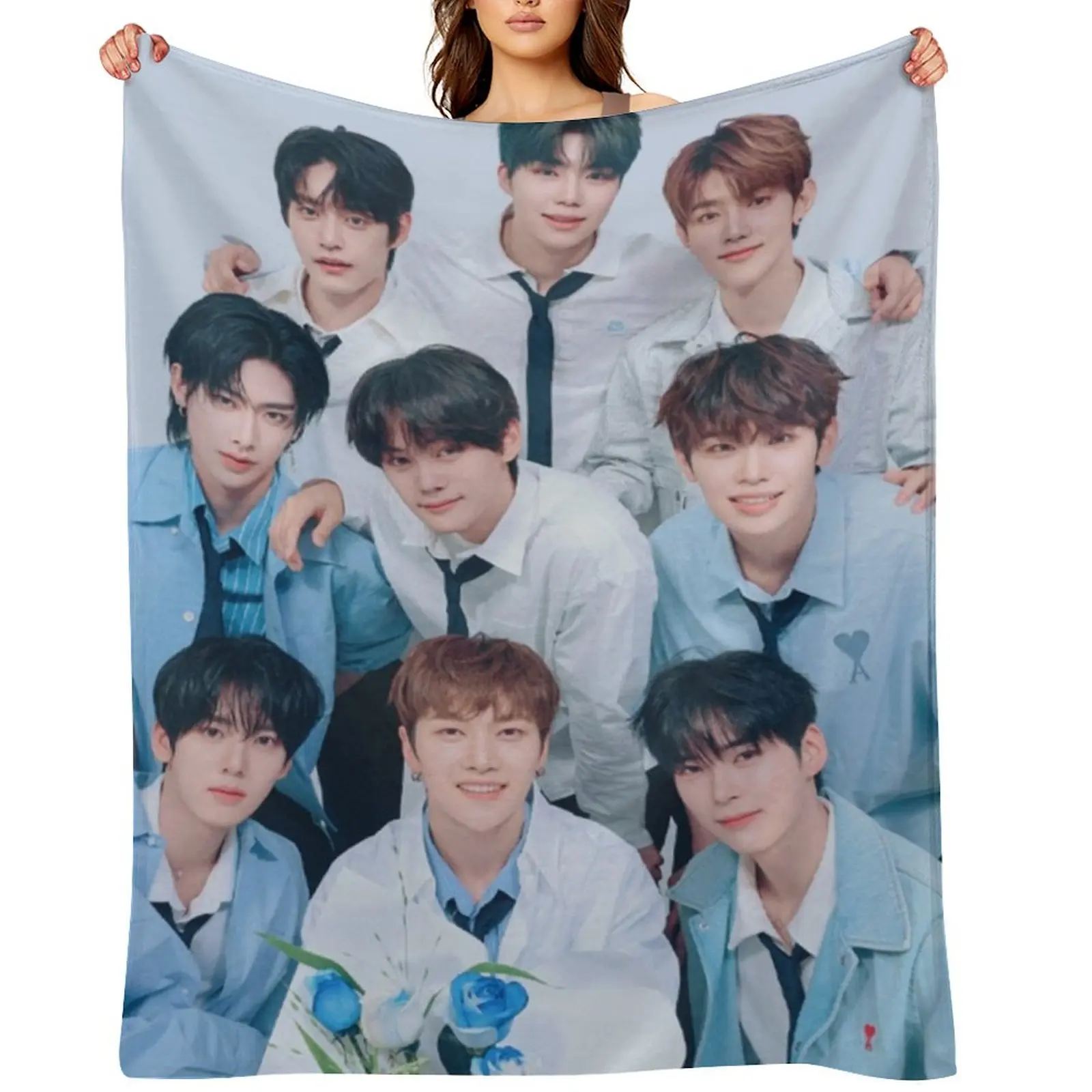 

zerobaseone (ZB1) Throw Blanket Blankets For Sofas Flannels for babies halloween Blankets