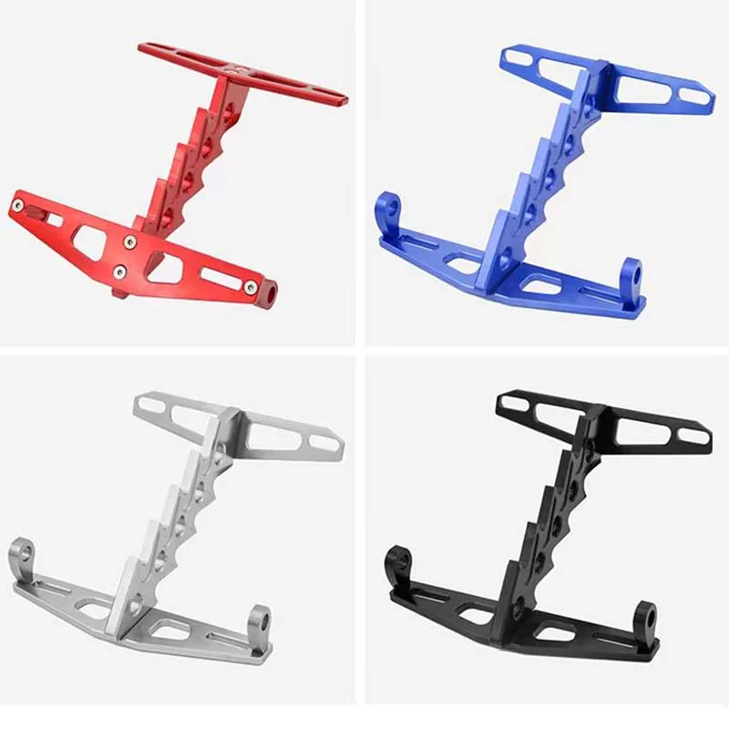 CNC Autocycle Aluminum License Plate Frame Motorcycle Modification Adjustable Universal Registration Holder Bracket