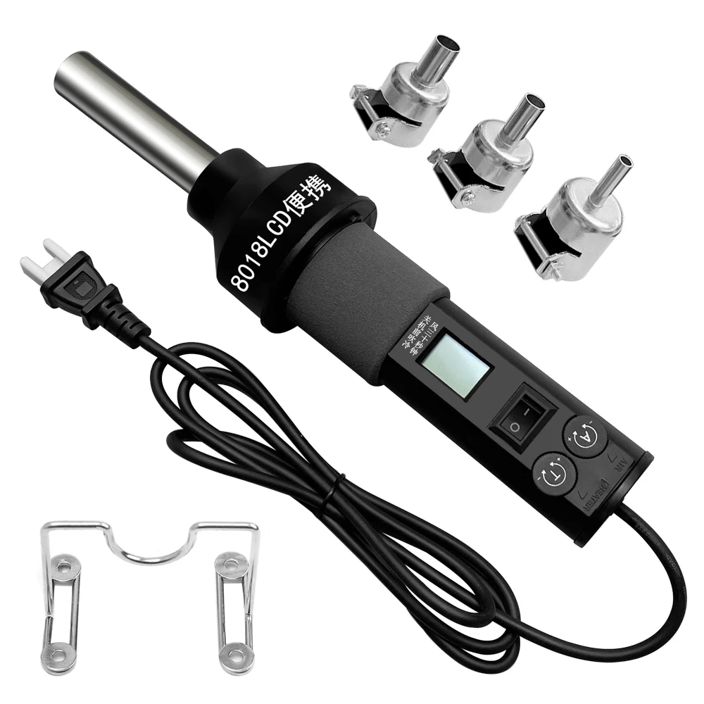 220V LCD cyfrowa opalarka gorąca wiatrówka rozlutowanie stacja lutownicza regulowany IC SMD BGA SAIKE GJ-8018LCD