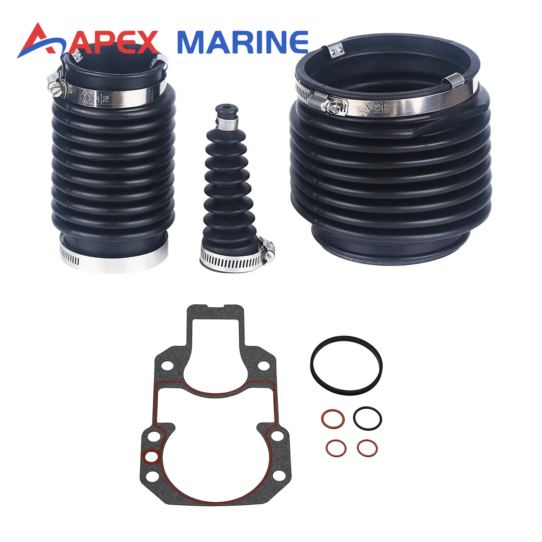 Marine Bellow Kit 60932A4 with Gasket Set 94996Q2 Fits for Mercruiser Sterndrive Alpha One Gen 2 Engines 74639A2 18654A1 64818A2