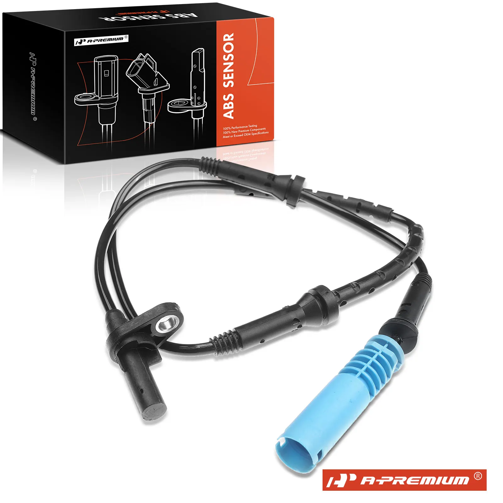 A-Premium Front Driver or Passenger Side ABS Wheel Speed Sensor for BMW 745i 745Li 2003-2005 750i 750Li 2006-2008 760i 2004-2006