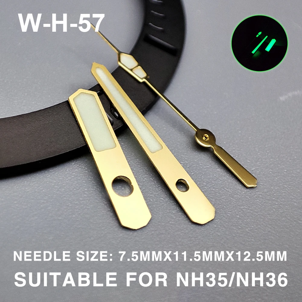 SUB/Date just Watch Hands Watch Needles Fit NH35/NH364R/7S Movement Green Luminous Watches Accessories