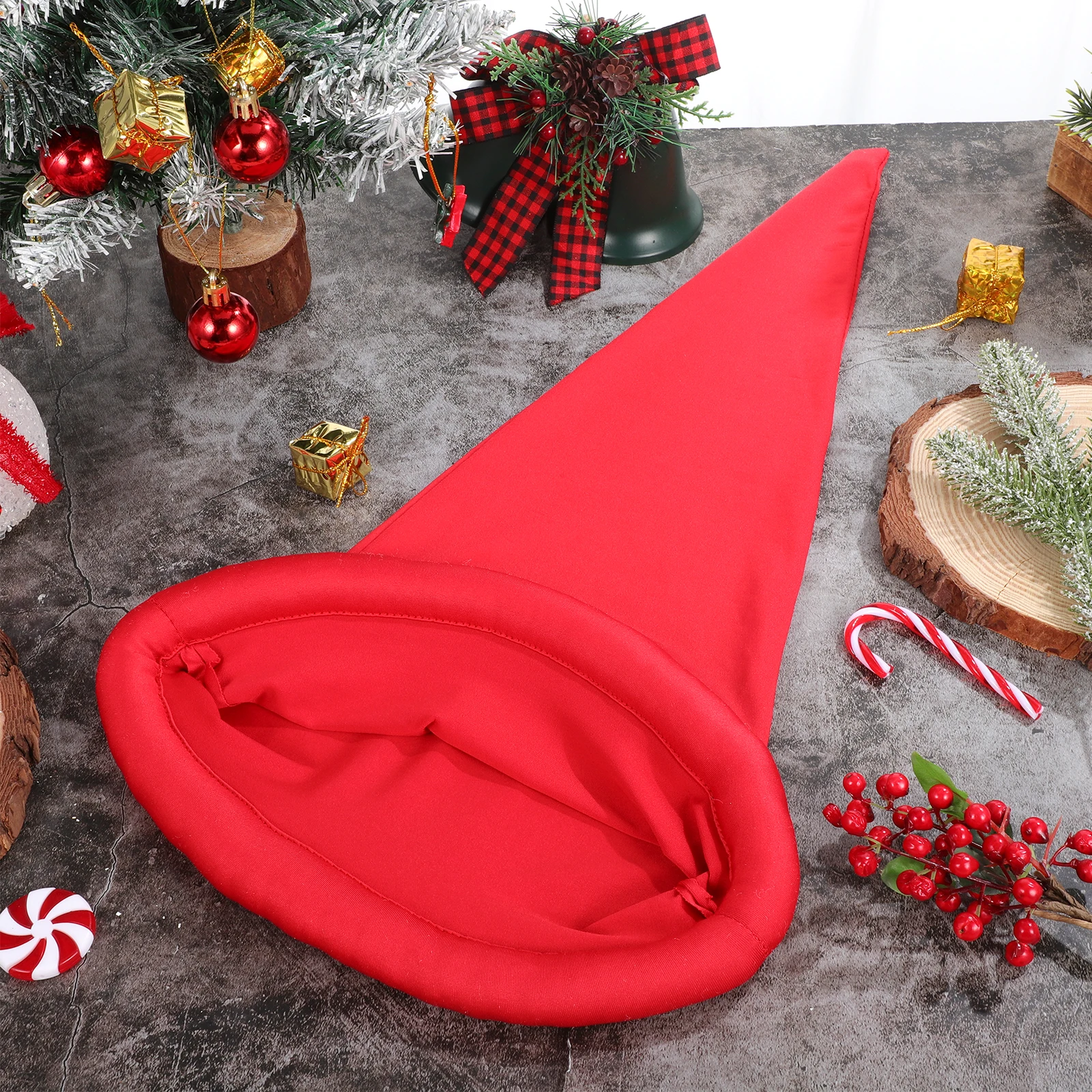 

Christmas Dwarf Halloween Witch Hat Red Halloween Cap Party Supplies Gnome Costume Witch Hat Men Women Kids Headwear Prop