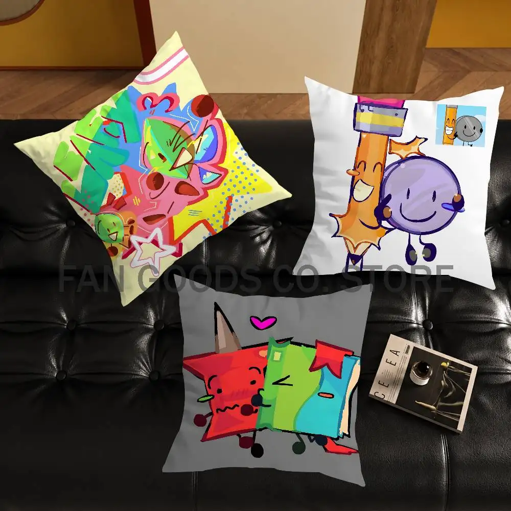

For Dream I-Island BFDI Pillow Case For Sofa Decor Car Office Room Printing Cushion Cover Decorations and Protector