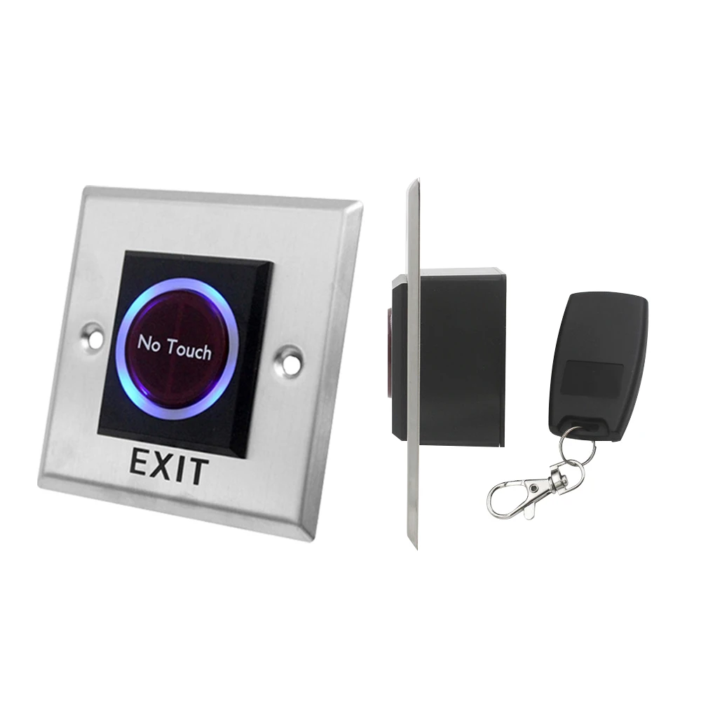 12V 24V Touchless Door Phát Hành Chuyển Nút Thoát Kiểm Soát Truy Cập 433MHz Điều Khiển Từ Xa Không Có Cảm Ứng Chuyển Đổi Cho khóa Điện Tử