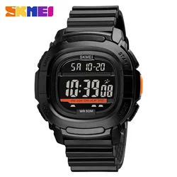 SKMEI 2Time Countdown LED Light Waterproof Digital Outdoor Sport Watches Men Date Alarm New Fashion Wristwatch reloj hombre