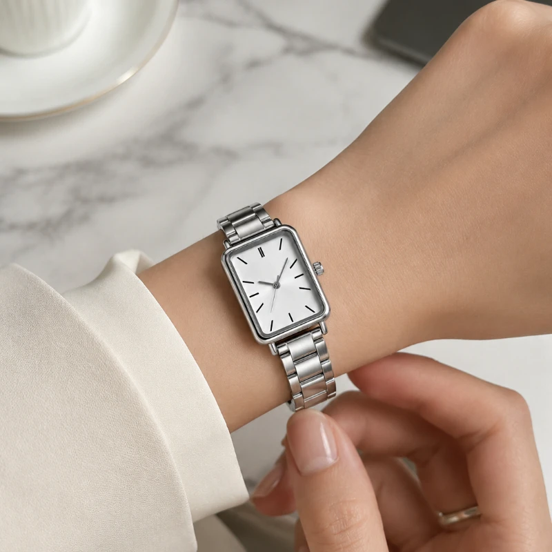 Y2K Simple Women's Watch Fashion Square Alloy Quartz Wristwatches for Woman Elegant Dress Ladies Jewelry Watch Gift Reloj Mujer