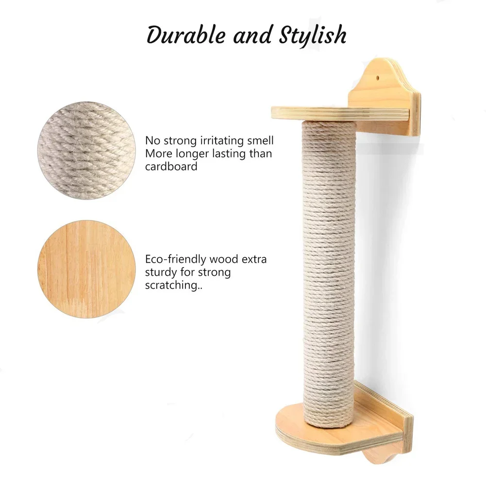 Wall-mounted Scratching Post for Cat,Scratch Column,Climbing Frame,Pet Toys,Scratching Board, Kitten Scratcher, Sisal Tree, 53cm image 2