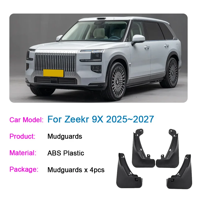 

Автомобильное крыло для Zeekr 9X EX1H 2025 2026 2027 Брызговики с защитой от брызг Передние и задние брызговики Автоинструменты Аксессуары 4 шт.