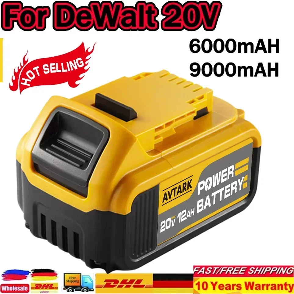 

New DCB200 20V 12.0Ah Lithium Replacement Battery For Dewalt 18V DCB184 DCB200 DCB182 DCB180 DCB181 DCB182 DCB201 DCB206.