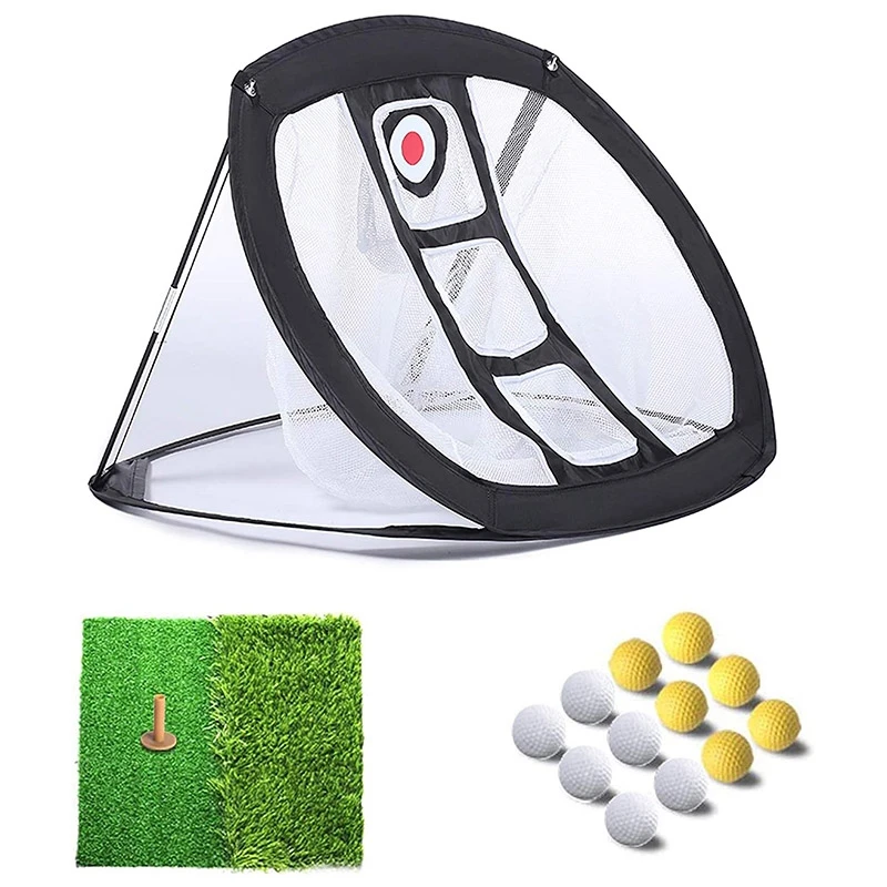 

Indoor Outdoor Golf Net Golf Target Net With Training Balls And Hitting Mat For Accuracy And Swing Practice