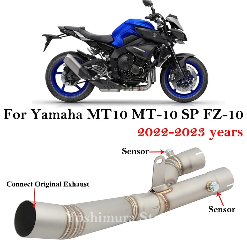 

Slip On For YAMAMA MT10 MT-10 FZ10 FZ-10 MT 10 SP 2022 2023 Motorcycle Exhaust Tube Escape Systems Modified Link Pipe Muffler