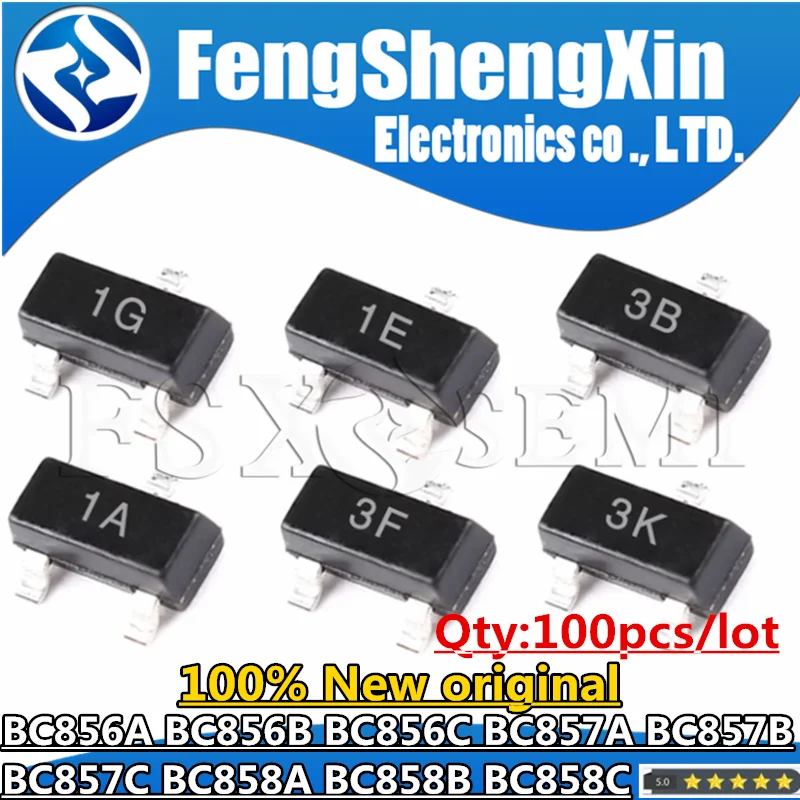 100Pcs Bc856A 3A Bc… - image