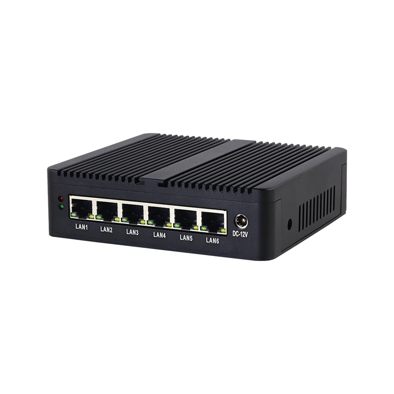 คอมพิวเตอร์ขนาดเล็ก Intel Celeron J6412 I226-V 2.5G 6 LAN DDR4 Fanless Pfsense Firewall Router SIM Slot อุตสาหกรรม Computador USB3.2