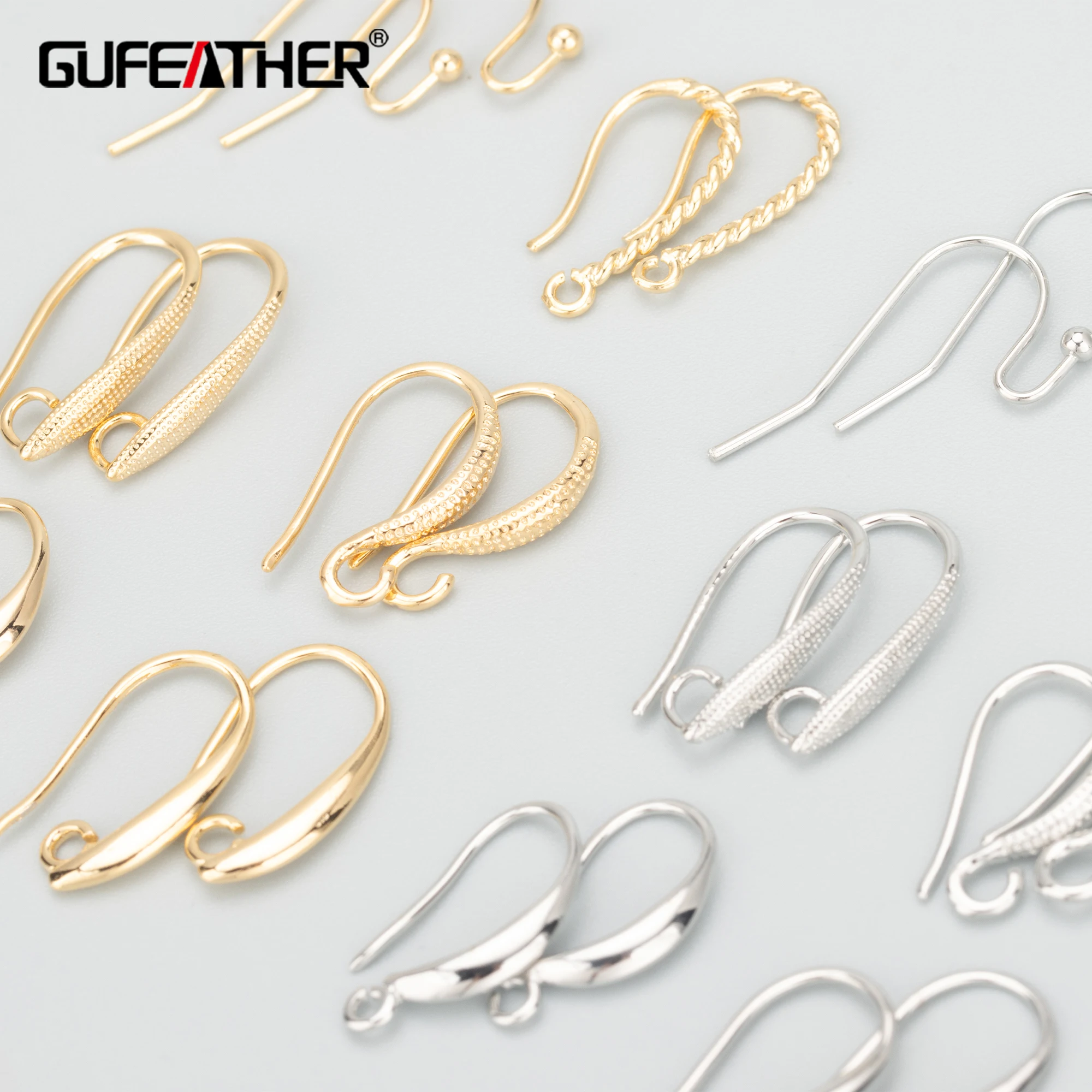 

GUFEATHER MB65,jewelry accessories,hooks,nickel free,18k gold rhodium plated,copper,charms,diy earrings,jewelry making,50pcs/lot