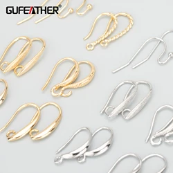 GUFEATHER,50pcs/lot,MB65,jewelry accessories,hooks,nickel free,18k gold rhodium plated,copper,charms,diy earrings,jewelry making