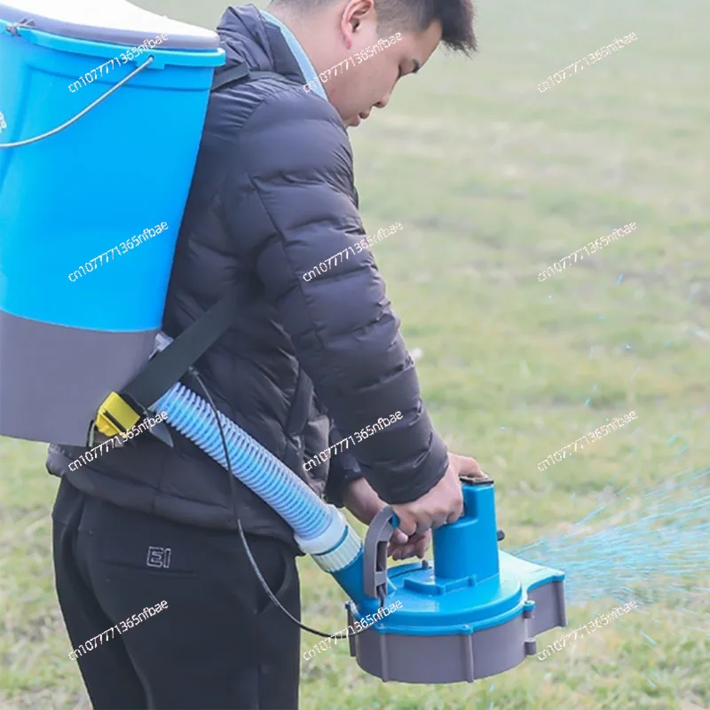 

Lithium Battery Electric Fertilizer Spreader Backpack Road Salt Spreader Garden Seeder for Home Farm
