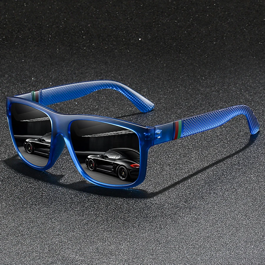 Modische bunte Streifen-Sonnenbrille für Männer und Frauen, trendige bunte Outdoor-Brille zum Fahren, Angeln, Wandern