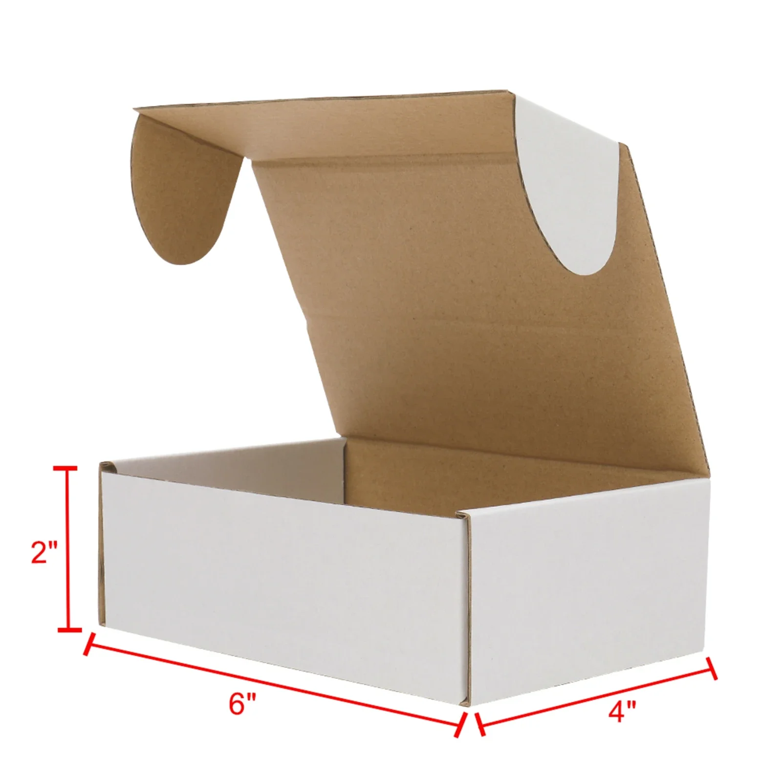 50 Corrugated Paper Boxes 6x4x2 