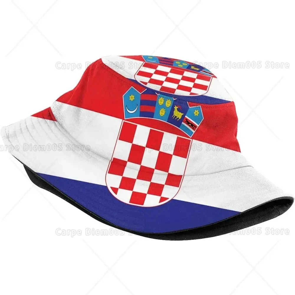 

Croatia Flag Fisherman Cap Hip Hop Unisex Printing Bucket Hat Outdoor Gardening Beach Fishing Hiking Caps