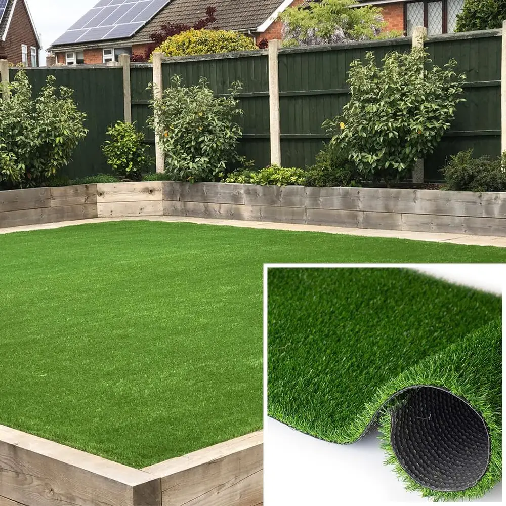 

18mm Thick Artificial Grass for Low Maintenance Indoor & Outdoor Use, Customizable Lawn for Gardens and Balconies