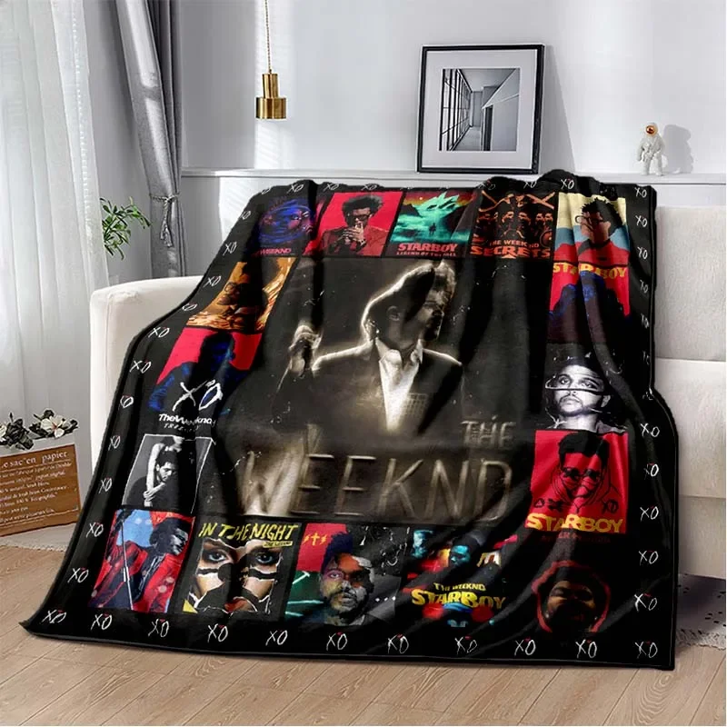 The Weeknd peluche flanella coperta Manta per il cantante The Weeknd coperta morbida per copridivano copriletto ufficio