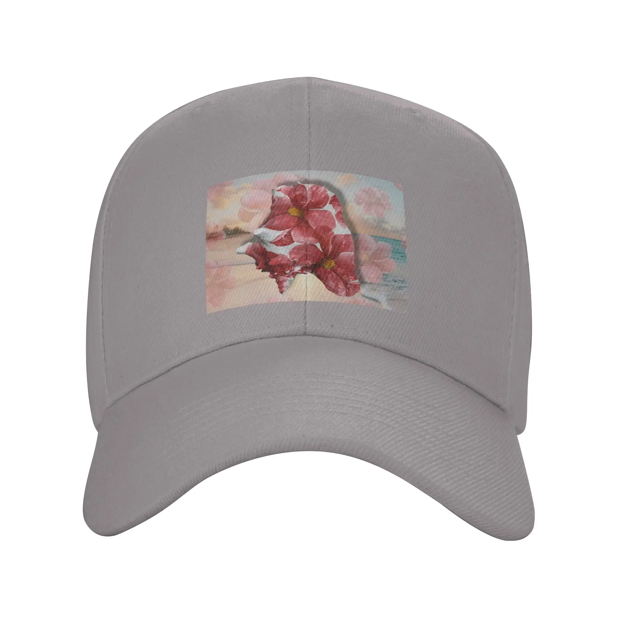 Hot Sale Sunlit beach  floral conch  island vibes  Baseball Cap  Dad Hat Visor  Barbecue Party Visor