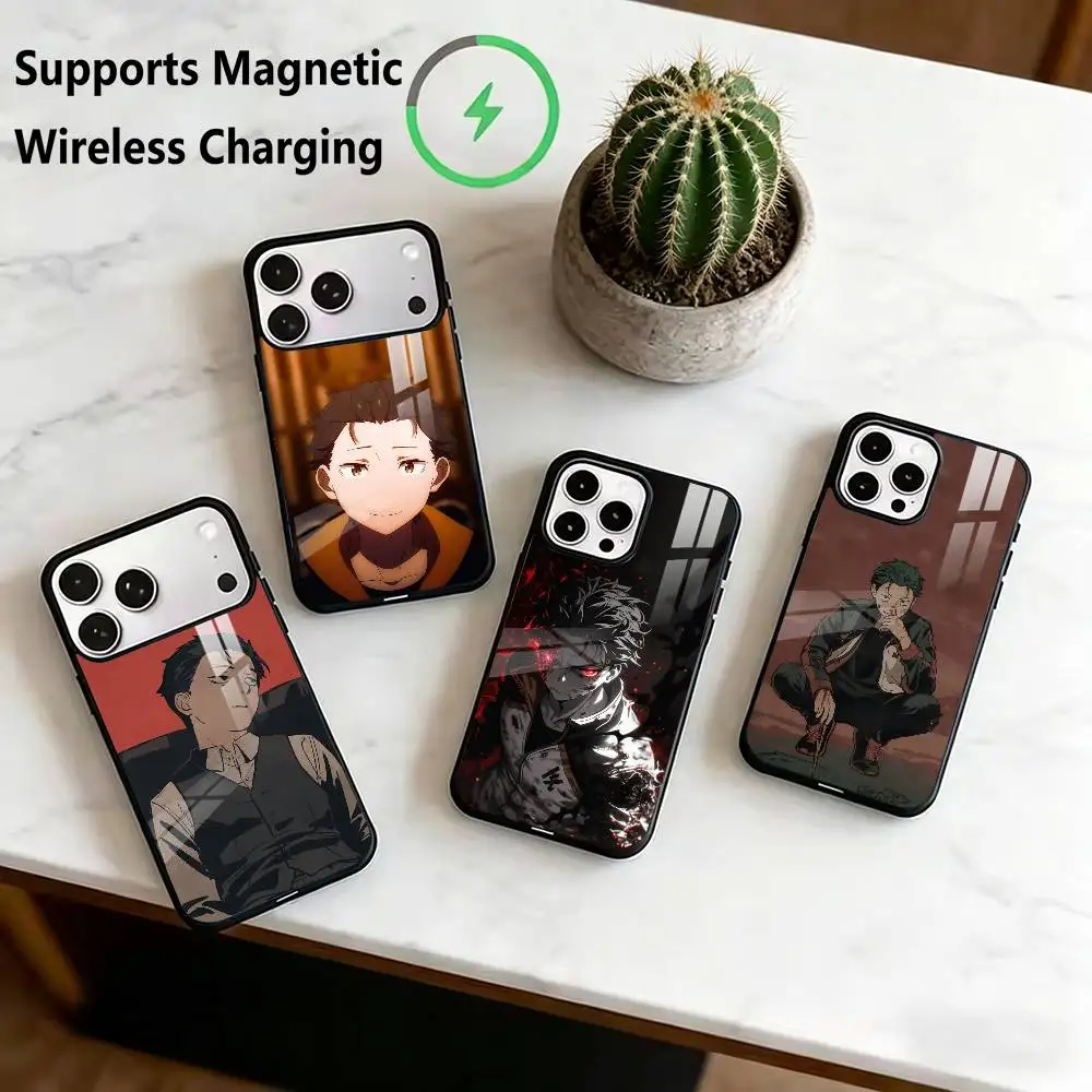 A-Anime Re Zero S-Subaru  Phone Case For iPhone18 17,16,15,14,13,12,11 Plus,Pro Supports Magnetic Wireless Charging Gift