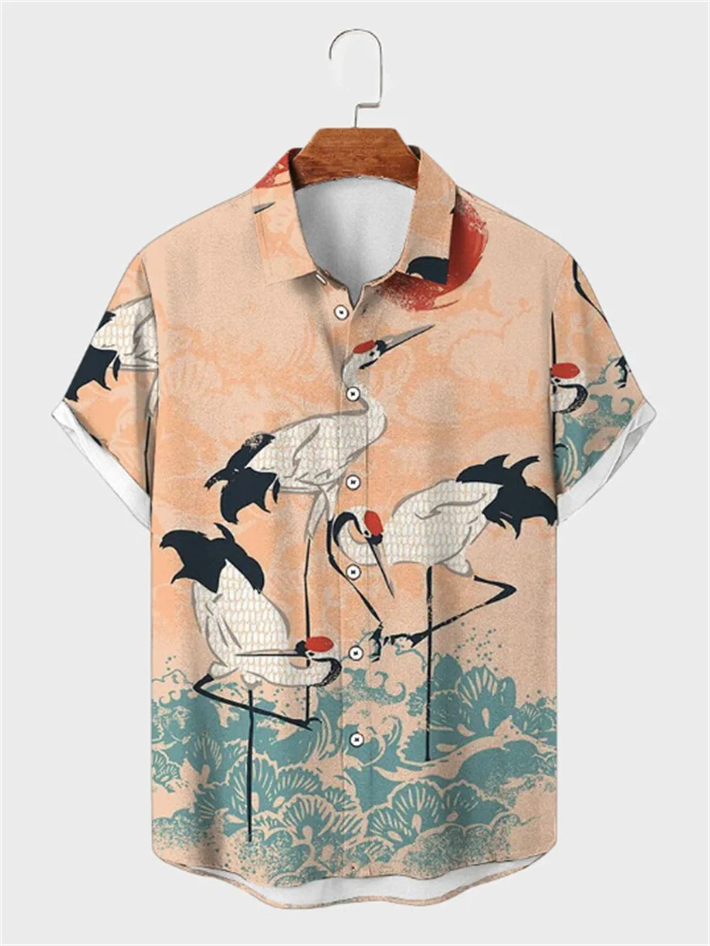 Sunrise Men\'s Shirt Soft and Comfortable Short Sleeve Shirt Summer Hawaiian Shirt High Quality HD Picture Extra Large Size