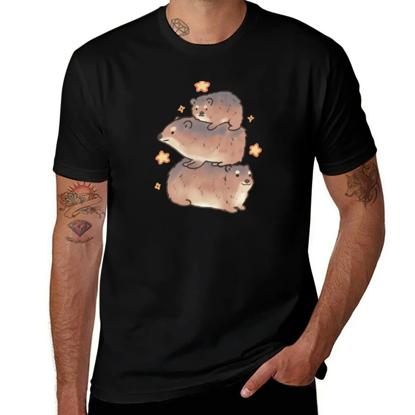 

Cute hyrax stack T-Shirt topping blacks graphic shirts Clothing mens white t shirts