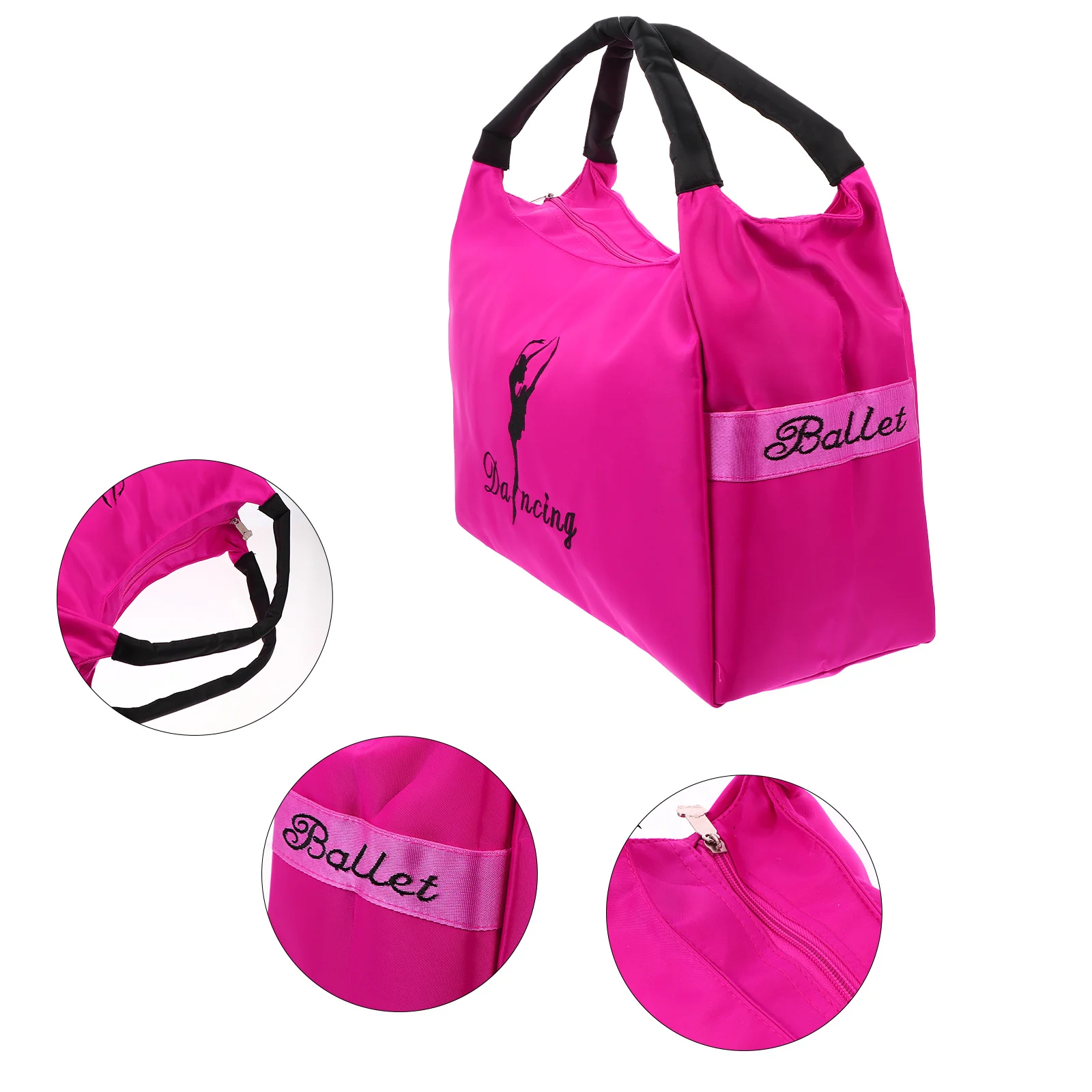 

1Pcs Yoga Fitness Tote Bag Large Storage Duffle for Dance Shoes Water Bottles Multiple Pockets Waterproof Nylon Ballet Shoulder