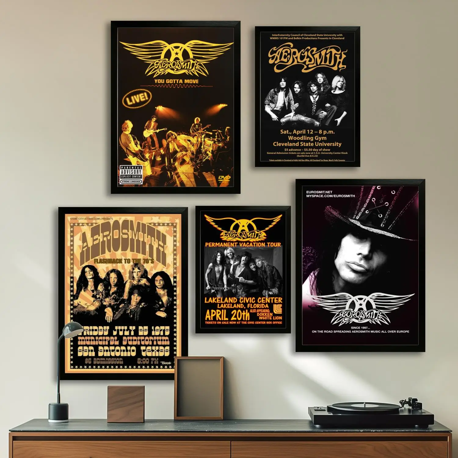 Aerosmith Band Canvas Art Poster and Wall Art, Picture Print, Modern Family Bedroom Decor, Posters,Decorative painting