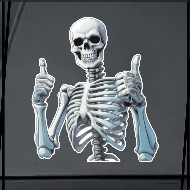 

Skull Finger Praise Car Sticker Vinyl Decal Waterproof Rear Window Motorcycle Camper Bumper Truck Laptop Decoration SH1596