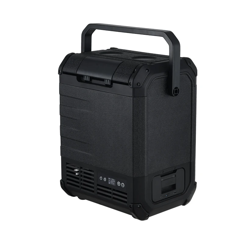 ตู้เย็นคอมเพรสเซอร์10L ตู้เย็นแบบพกพาแบตเตอรี่แบบพกพา12/24V ระบายความร้อนเร็วเหมาะสำหรับรถบรรทุก RV รถตู้การตั้งแคมป์