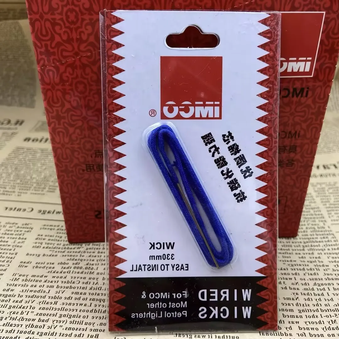 IMCO Brand Lighter Cotton Wick with Long Needle 33cm *Φ 2.3mm Wholesale Pack Red and Blue Colors Easy to Replace