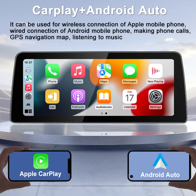 شاشة عرض 12.3 بوصة بسعر المصنع لسيارات BMW 5series F10 F11 CIC NBT مشغل فيديو الوسائط المتعددة اللاسلكي Carplay Android Auto Car