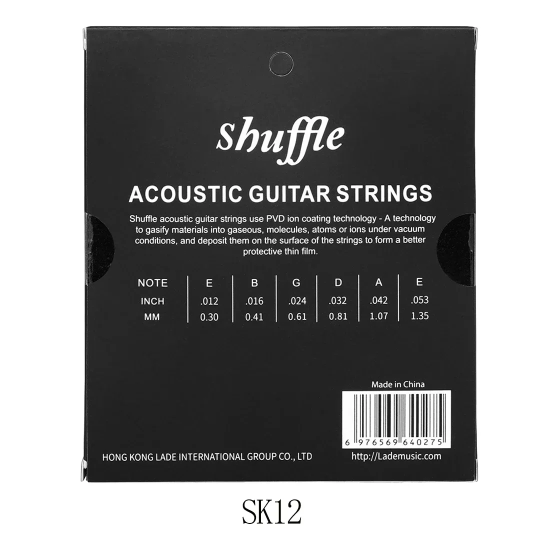 3/5/10Set Shuffle Corde per chitarra acustica SK11 SK12 Corde per chitarra con rivestimento in bronzo fosforoso con nucleo in acciaio ad alto tenore di carbonio esagonale