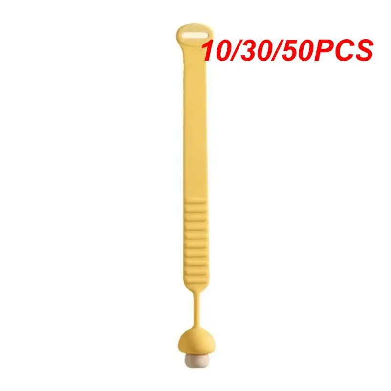 10/30/50PCS Toilet Accessories Health Cute Silicone Material Yellow Durable Toilet Lid Lifter Toilet Lid Lifter Handle Flipper