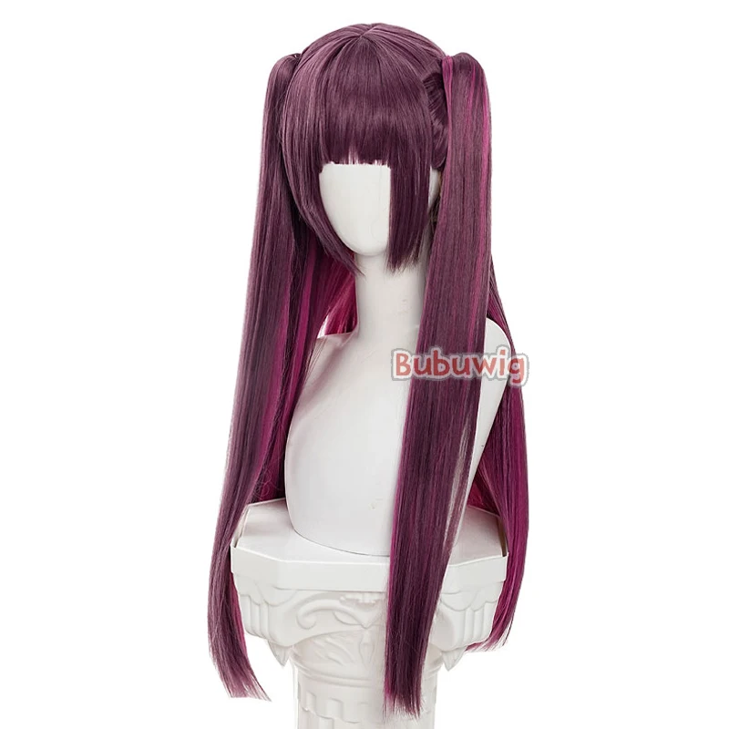 Bubuwig Kunst haar Mikari Tachibana Cosplay Perücken 2,5 dimensionale Verführung 65cm lila gemischt Pink Cos Perücke hitze beständig