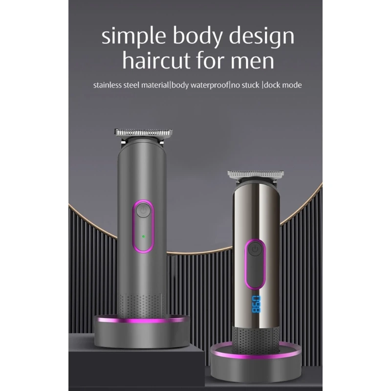 Cordless Hair Clippers for Men Professional Cordless Quiet Hair Trimmers for Barbers and Stylists with 3 Guide Combs