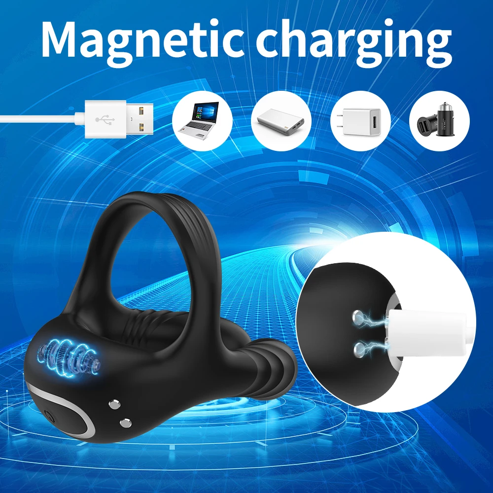 هزاز كوكرينج القضيب الدائري خاتم الديك على للرجل تأخير القذف الجنس لعب للرجال زوجين خواتم Penisring لعب للبالغين 18 +