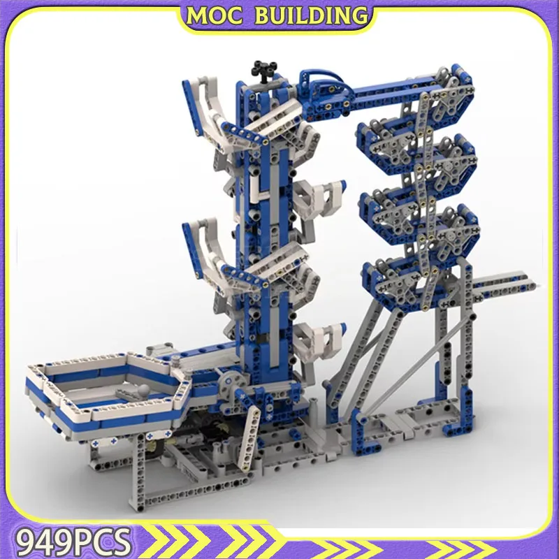 Particle Building Block MOC Small Ball Conveyor Assembly Line GBC Assembled Toy Educ+ation Splicing DIY Model