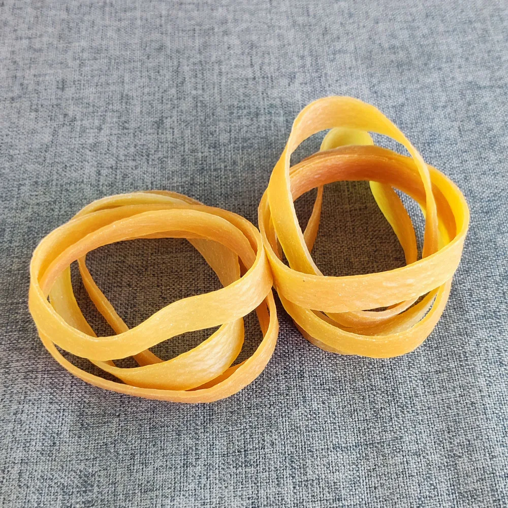 40 szt. Duże gumki recepturki 6 cm/2,4 cala, żółte elastyczne gumki do użytku domowego, kuchennego, szkolnego i biurowego, gumki do pakowania.