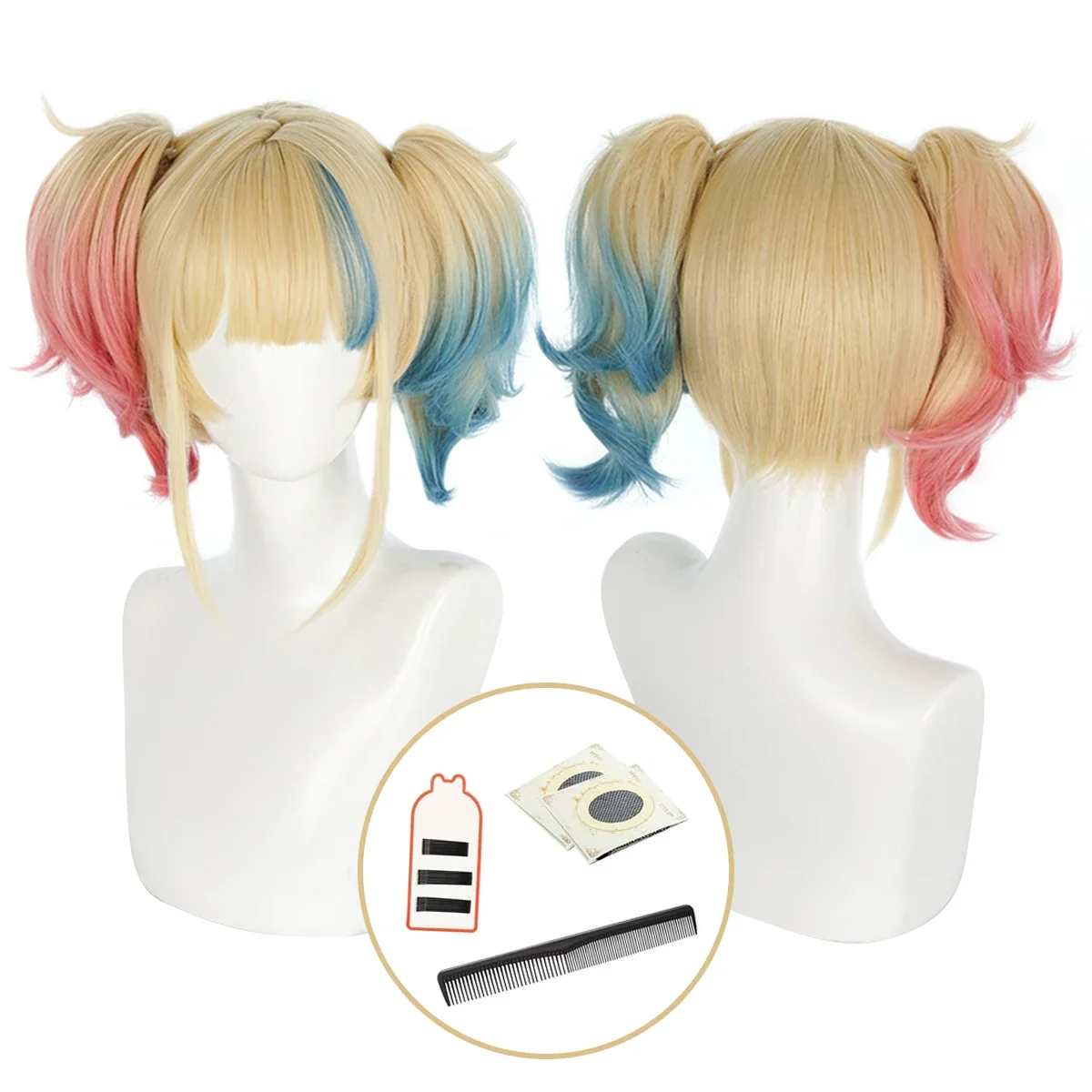 

Cosplay Suicide Anime Quinn Cosplay Wig Rose Net Synthetic Fiber Adjustable Size Heat Resistant Cap Comb Halloween