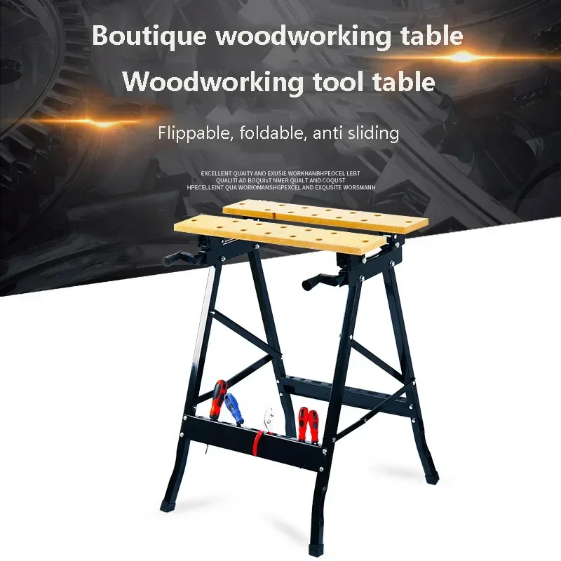 Multifunctional Woodworking Workbench Folding Woodworking Table Saw Wood Home Portable Combination Tool Decorative Woodworking